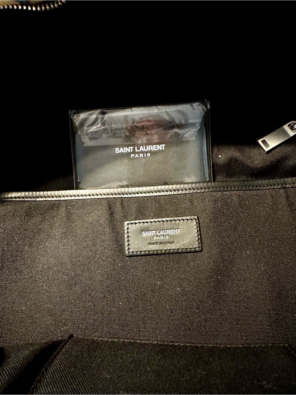 YSL ** Cream Canvas and Leather Backpack with Multicolor Star Motif - Picture 10 of 16